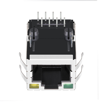 LPJ16614-9AENL Μαγνητική υποδοχή RJ45 μονής θύρας 10/100 Base-T Tab Up με πράσινο/κίτρινο LED εικόνα 2