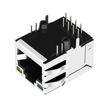 LPJ16614-9AENL Μαγνητική υποδοχή RJ45 μονής θύρας 10/100 Base-T Tab Up με πράσινο/κίτρινο LED εικόνα 4