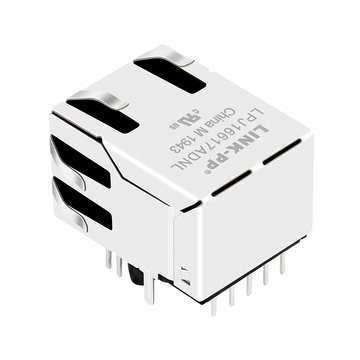 LPJ16617ADNL 10/100 Base-T Tab Up RJ45-paneelconnector met één poort en gele/groene LED (afbeelding 3)