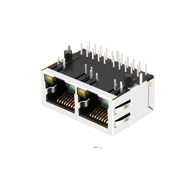 LPJ26404-8AENL 10/100 Base-T Tab Down Green/Yellow LED 1x2 Port RJ45 Ethernet Connector image 2