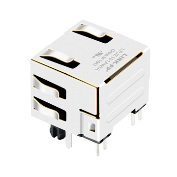 TE 6116173-5 Compatibile con LPJE101AWNL Connettore RJ45 a 1 porta senza magneti Linguetta verso l'alto Verde/LED verde immagine 2