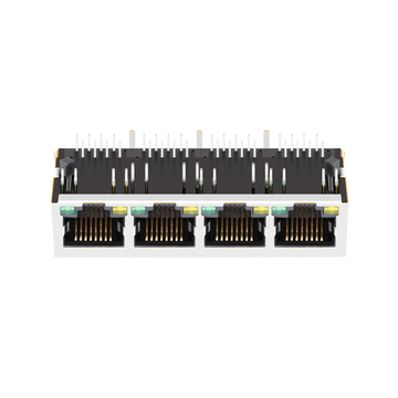 LPJE104BDNL Κίτρινο/Πράσινο LED με 1 θύρα RJ45 με καρφίτσα προς τα κάτω, 1x4, αρθρωτό βύσμα χωρίς ενσωματωμένο μαγνητικό στοιχείο, εικόνα 5