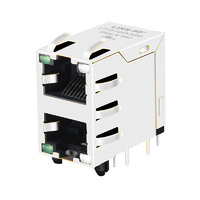 LPJE106XA8NL Vert/Jaune&Vert LED 2X1 Port Prises Modulaires RJ45 sans Magnétique Intégré