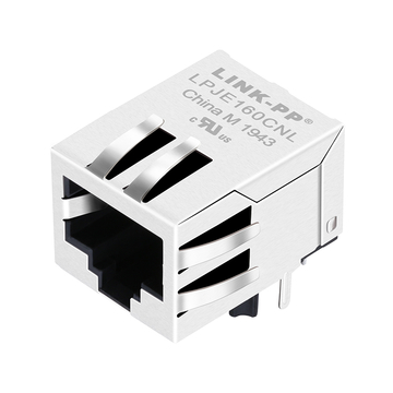 LPJE160CNL タブダウン LED なし 1X1 ポート RJ45 モジュラージャック、統合された磁気なし