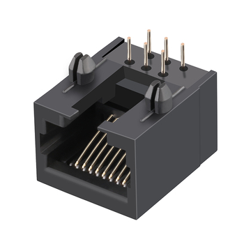 LPJE179XNNL LEDなし 1x1ポート 6p6c RJ11ジャック タブダウン 内蔵マグネットなし 画像2
