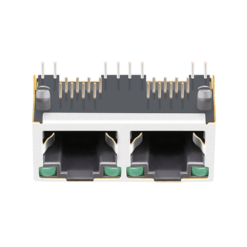 LPJE201AWNL Tab UP Groen/Groene LED 1X2 Poort RJ45-aansluiting zonder geïntegreerde magneten afbeelding 2