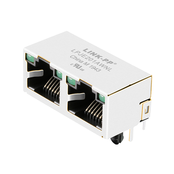LPJE201AWNL Tab UP Vert/Vert LED 1X2 Port Prise RJ45 sans Magnétique Intégré