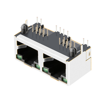 LPJE201AWNL Tab UP Groen/Groene LED 1X2 Poort RJ45-aansluiting zonder geïntegreerde magneten afbeelding 4