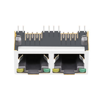 LPJE201BHNL Tab UP Πράσινη/Κίτρινη λυχνία LED 1X2 Θύρα RJ45 χωρίς ενσωματωμένο μαγνητικό καλώδιο εικόνα 2