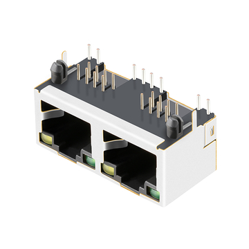 LPJE201BHNL Tab UP Πράσινη/Κίτρινη λυχνία LED 1X2 Θύρα RJ45 χωρίς ενσωματωμένο μαγνητικό καλώδιο εικόνα 4