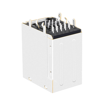 LPJE302DNL Pestaña hacia arriba Conector USB doble RJ45 Sin LED Sin imanes integrados Imagen 3
