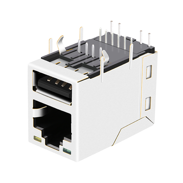 LPJE305BHNL Зеленый/желтый светодиодный разъем Tab Up, одинарный USB-разъем RJ45 без встроенных магнитов, изображение 3