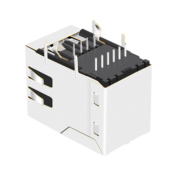 LPJE305CNL Μονή υποδοχή USB RJ45 χωρίς ενσωματωμένο μαγνητικό στοιχείο Tab Up χωρίς εικόνα LED 3