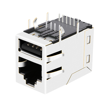LPJE305CNL Μονή υποδοχή USB RJ45 χωρίς ενσωματωμένο μαγνητικό στοιχείο Tab Up χωρίς εικόνα LED 5