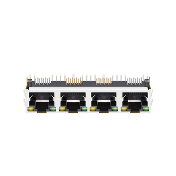 LPJE401-0AHNL Πράσινη/Κίτρινη λυχνία LED με Tab Up 1X4 Θύρα RJ45 Modular Jack χωρίς ενσωματωμένο μαγνητικό καλώδιο εικόνα 3