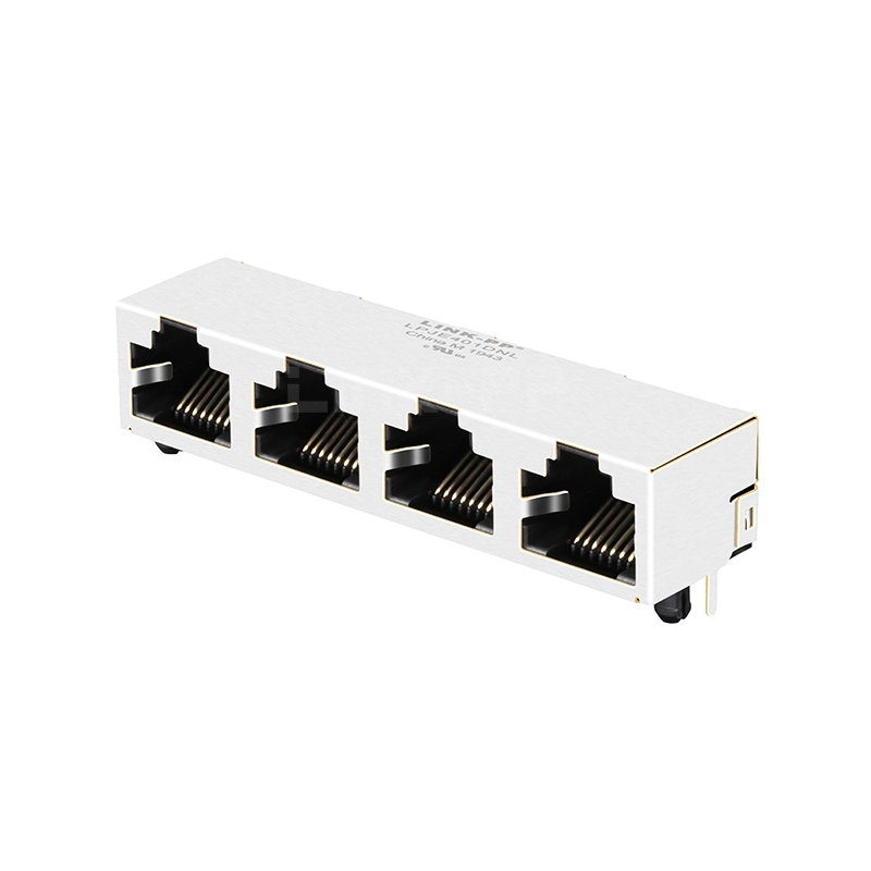 LPJE401DNL Tab Up Without LED 1X4 Port RJ45 Connectors Without Integrated Magnetics