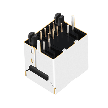 LPJE651BHNL 탭업 녹색/노란색 LED 1x1 포트 수직 RJ45 모듈러 잭 (내장 자석 없음) 이미지 4