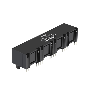 Υποδοχές RJ45 LPJE401NGNL 1X4 θυρών χωρίς ενσωματωμένο μαγνητικό στοιχείο Tab Up Yellow/Plate LED εικόνα 3