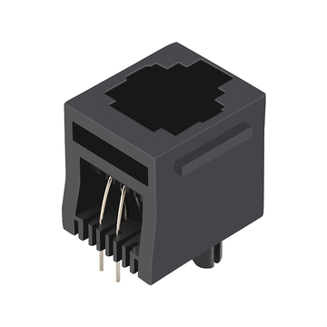 LPJE615NNL Tab UP Without LED 1X1 Port 6p4c Vertical Modular Jack without Integrated Magnetics image 4