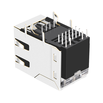 LPJE3060AGNL Yellow/Green LED Tab Up Single USB RJ45 Connector Without Integrated Magnetics image 5