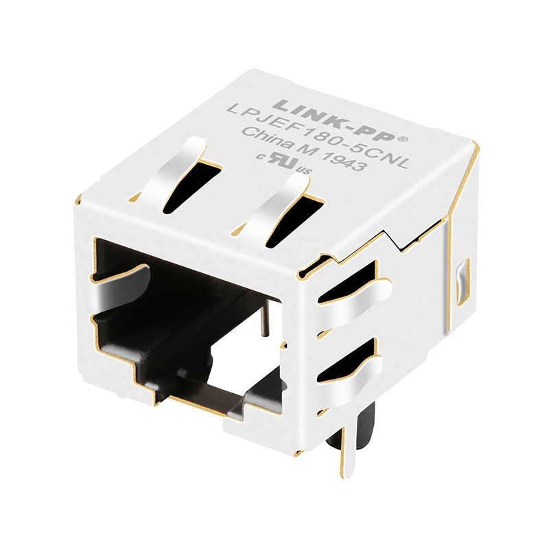 LPJEF180-5CNL Side Entry Pcb Connector Without Leds RJ45 Panel Mount Jack without Integrated Magnetics