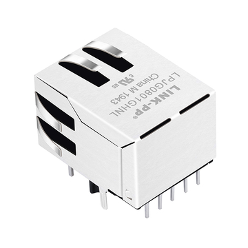 LPJG0801GHNL 100/1000 Base-T Tab Down Green/Yellow Led 1 Port Cat5e Industrial RJ45 Jack image 5