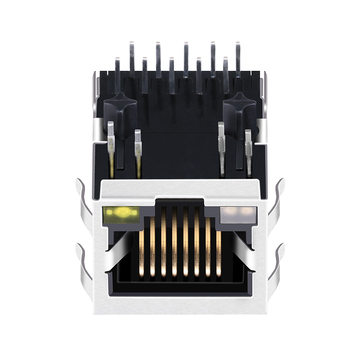 LPJG0803A61NL 100/1000 Base-T Tab Down Green&Orange/Yellow Led 1 Port Industrial RJ45 Connector image 3