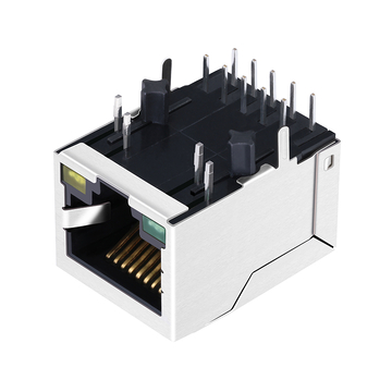LPJG4801BBNL 100/1000 Βάση-Τ Tab Down Green/Yellow LED 1 Θύρα RJ45 PCB Mount Jack εικόνα 2