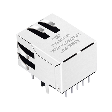LPJG0803A102NL 100/1000 Base-T Tab Down Green/Green&Yellow Led Single Port RJ45 Magnetic Connector image 3