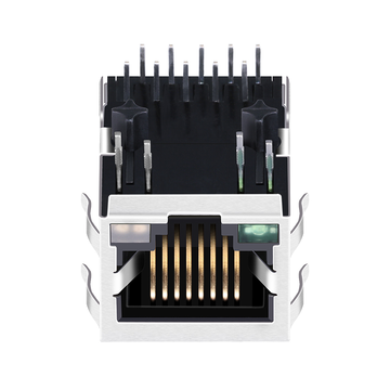 LPJG0803A102NL 100/1000 Base-T Tab Down Green/Green&Yellow Led Single Port RJ45 Magnetic Connector image 2