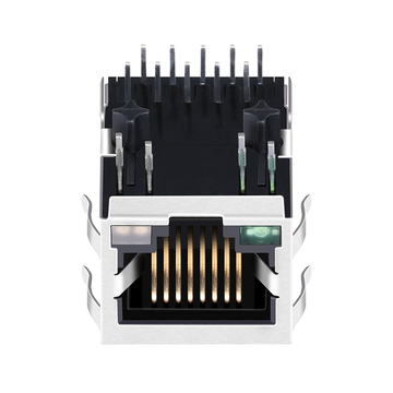 LPJG4803A102NL 100/1000 Base-T Tab Down 1x1 Port RJ45 Magnetic Connector With Green/Green&Yellow Led image 5