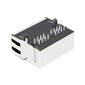 LPJ21028CNL 10/100 Base-T Χωρίς LED Tab UP 1x2 Θηλυκοί σύνδεσμοι RJ45 εικόνα 4