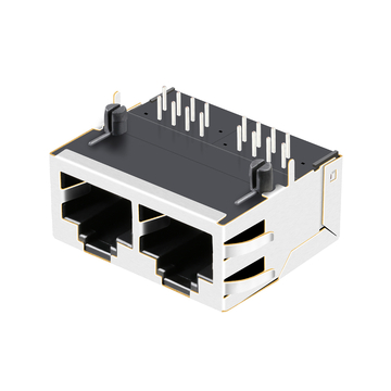 LPJ21028CNL 10/100 Base-T Χωρίς LED Tab UP 1x2 Θηλυκοί σύνδεσμοι RJ45 εικόνα 2
