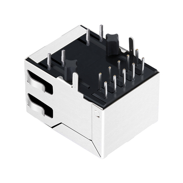 LPJG4945ADNL 100/1000 베이스-T 단일 포트 마그네틱 RJ45 잭 탭 다운 노란색/녹색 LED 이미지 4