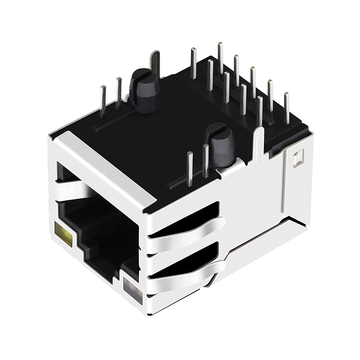 LPJG16402A37NL 100/1000 Base-T Tab UP Green&Orange/Yellow Led 1 Port RJ45 Jack image 2