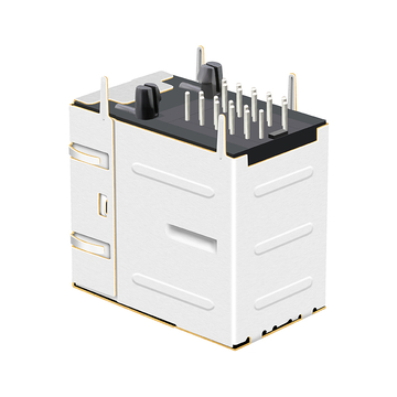 LPJG17561A30NL 100/1000 Βάση-Τ Γλωττίδα Πράσινη/Πράσινη & Κίτρινη LED 2X1 Θύρα 10P8C RJ45 εικόνα 3