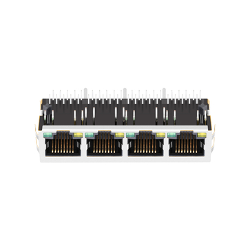 LPJG46813ADNL 100/1000 Base-T Tab Down Κίτρινο/Πράσινο LED 1x4 Θύρα RJ45 Ethernet Σύνδεση εικόνα 4