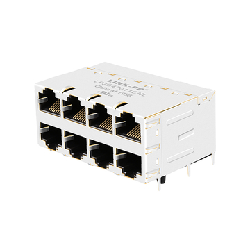 LPJG47011CNL 100/1000 Base-T Without LED 2X4 Port Integrated Magnetics POE+ RJ45 Female Connector