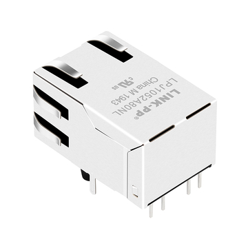 LPJ1052A80NL 10/100 Base-T Tab UP Κόκκινο/Πράσινο LED Μονής Θύρας Θωρακισμένο Θηλυκό Βύσμα RJ45 εικόνα 5