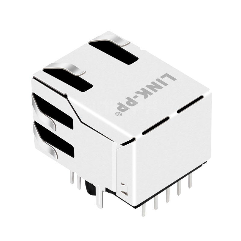 L836-121T-KD 2.5G Base-T Tab Down RJ45 jack Female Connector With Green&Yellow/Green Led