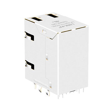 Belfuse 08C2-1X1T-03-F متوافق مع LPJU4101AONL منفذ إيثرنت RJ45 بسرعة 100 ميجابت في الثانية مع منفذي USB، مؤشر LED أخضر وبرتقالي/أصفر، الصورة 2