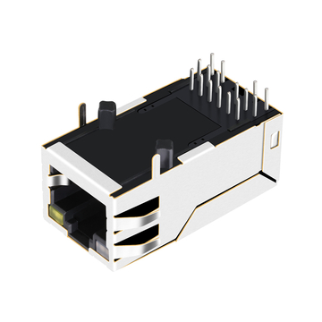 Совместимость с Belfuse 0826-1X1T-KL-F LINK-PP Разъем RJ45 «мама» 5G Base-T 4PPoE 100 Вт с зеленым и оранжево-желтым светодиодом (изображение 2)