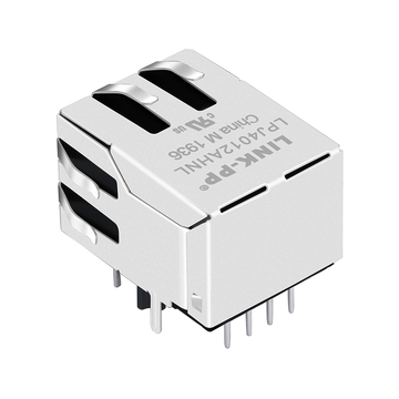 Совместимый с Pulse J1B1211CCD разъем LPJ4012AHNL 10/100 Base-T RJ45 гнездовой, с цоколем E1B1211CCD и зелено-желтым светодиодом (изображение 2).