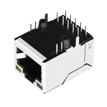 LPJ16204BENL 10/100 Base-T 1 θύρα 10P8C RJ45 θηλυκό βύσμα Magjack Tab UP πράσινο/κίτρινο εικόνα LED 3