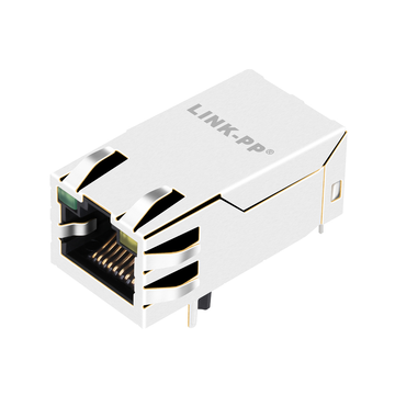 0826-1AX1-47-F 10/100 Base-T Tab Up Однопортовый интегрированный разъем RJ45 с зелено-желтым светодиодом (изображение 3)