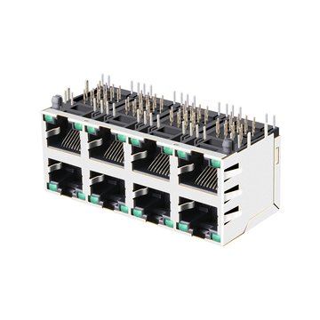 LPJG47037AFNL 100/1000 Base-T 2x4ポート磁気RJ45ジャック（緑/緑LED付き）画像2