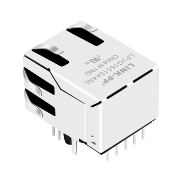 Hanrun HR915350C Compatibele LPJG16515A4NL 100/1000 Base-T Enkele poort RJ45 Magnetische aansluiting Lip UP Groen & Geel/Groen & Geel LED afbeelding 3