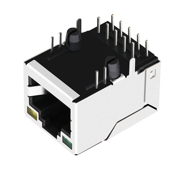 LPJG16404BHNL 100/1000 Base-T Tab UP 1x1 Port RJ45 Θηλυκός Συνδετήρας με Πράσινο/Κίτρινο LED εικόνα 2