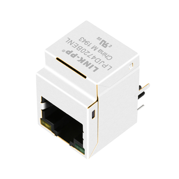 LPJD4720BENL 100/1000 Base-T Vertikaler RJ45-Buchsen-Leiterplattenstecker Grün/Gelb LED Bild 2