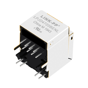 LPJD4720BENL 100/1000 Base-T Vertikaler RJ45-Buchsen-Leiterplattenstecker Grün/Gelb LED Bild 3
